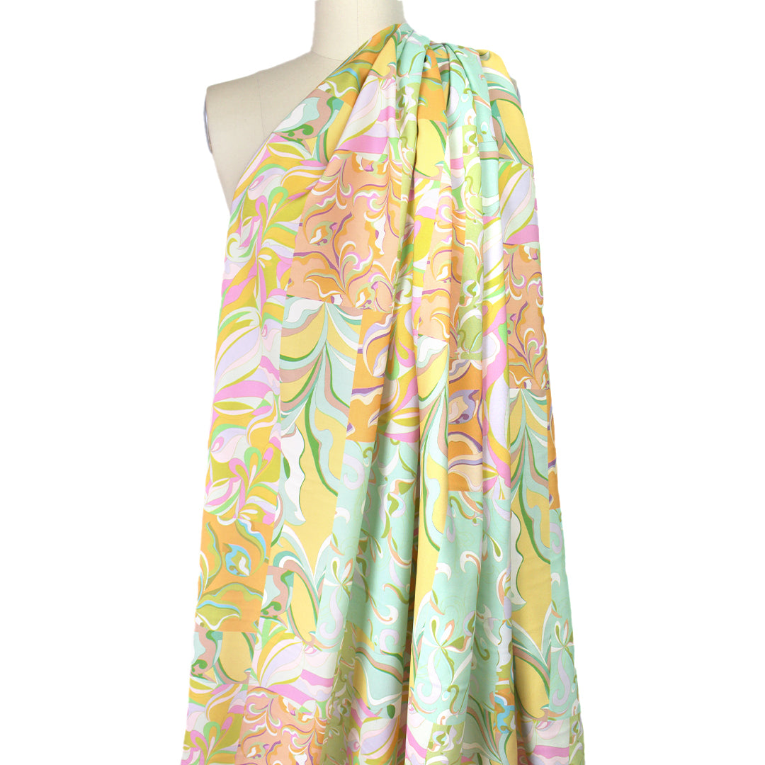 Pucci Italian haute couture 'pastel windows' viscose woven 1.75 yds