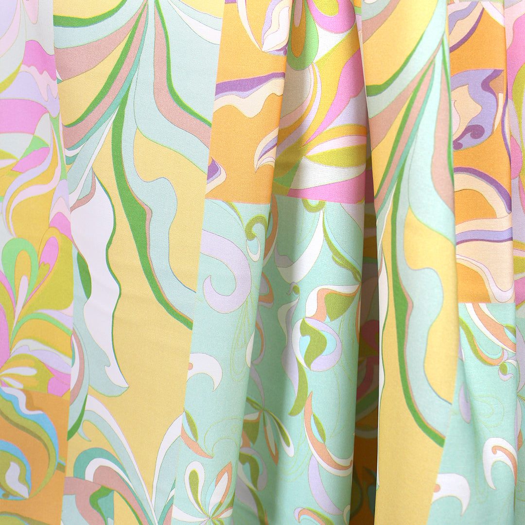 Pucci Italian haute couture 'pastel windows' viscose woven 1.75 yds