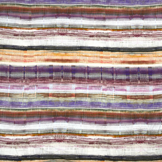 Italian 'techno stripe' viscose challis woven