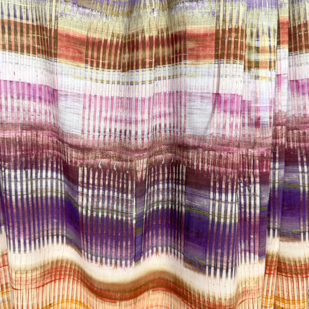 Italian 'techno stripe' viscose challis woven