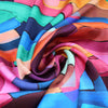 Italian 'bold brushstrokes' viscose satin woven .75 yds
