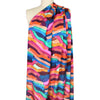 Italian 'bold brushstrokes' viscose satin woven .75 yds
