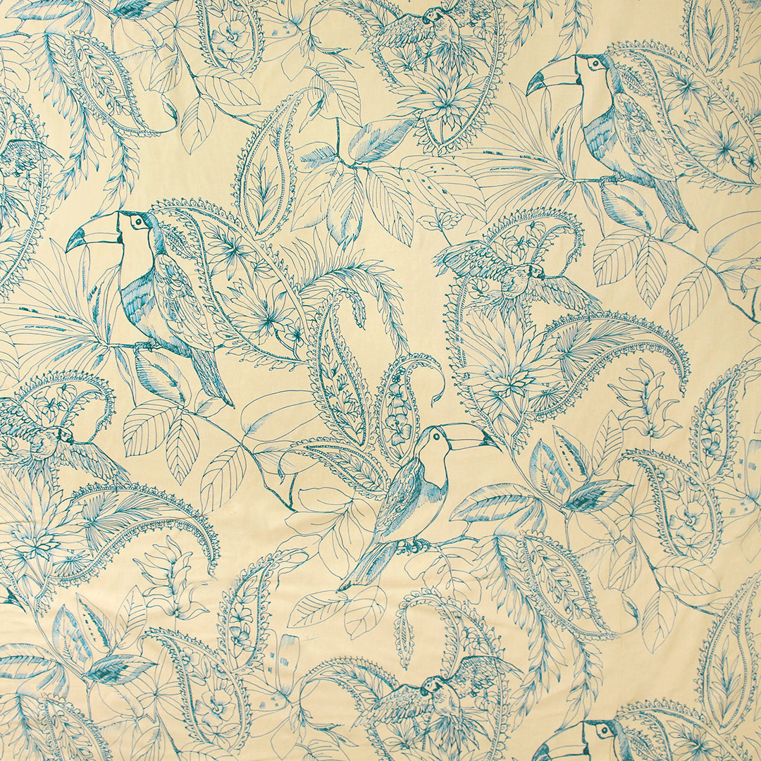 Italian 'toucan paisley' viscose shirting 2 yd