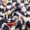 Italian 'mirrored marquetry' viscose sateen woven .5 yds