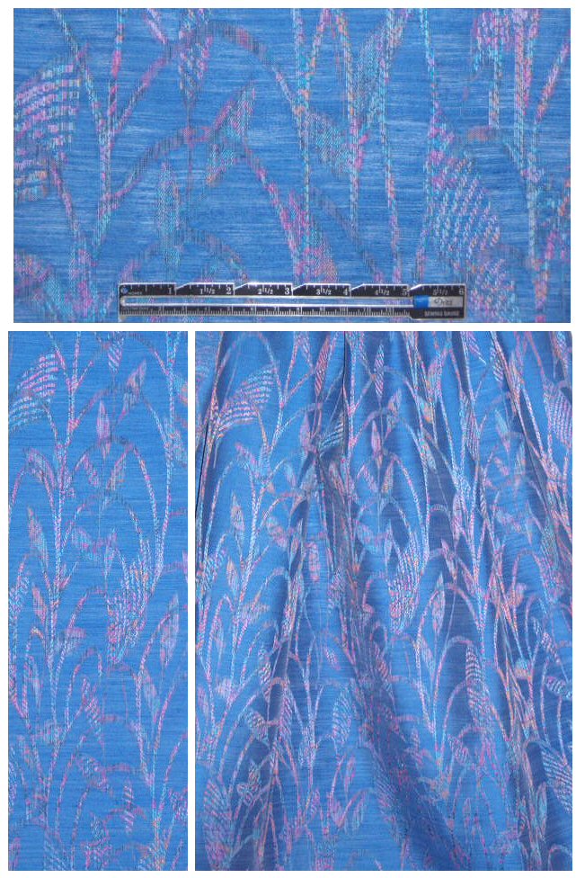 French visc/linen/silk clipped weave - french blue .625 yds