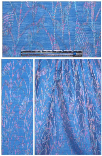 French visc/linen/silk clipped weave - french blue .625 yds