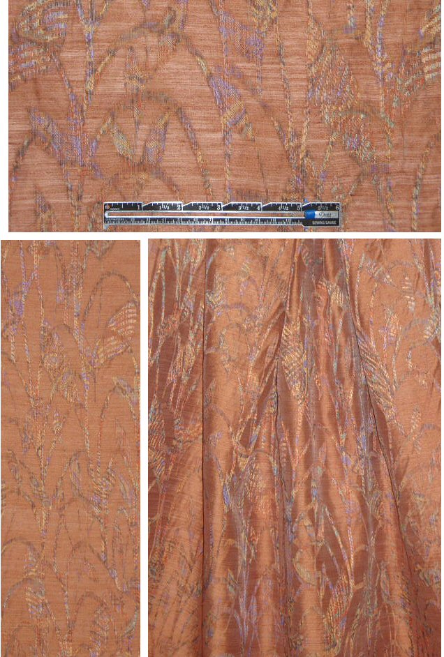 French visc/linen/silk clipped weave - pecan 2 yds