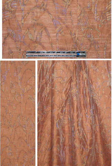 French visc/linen/silk clipped weave - pecan 2 yds