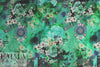 Dutch Oeko-Tex cert. cotton voile - bejeweled flora - jade 1.5 yds