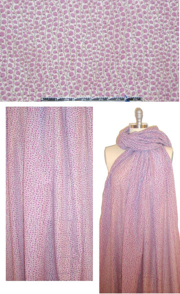 Italian mulberries graphic silk/cotton voile