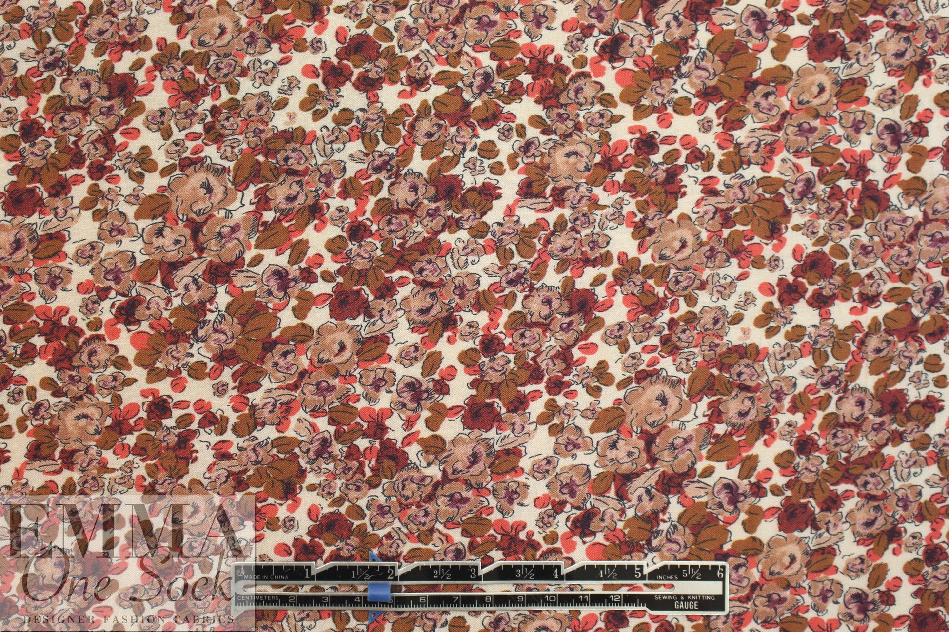 French garden clusters drapey viscose voile woven