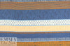 Italian navy/tangerine graphic cotton voile 2.25 yd
