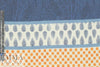 Italian navy/tangerine graphic cotton voile 1.875 yd