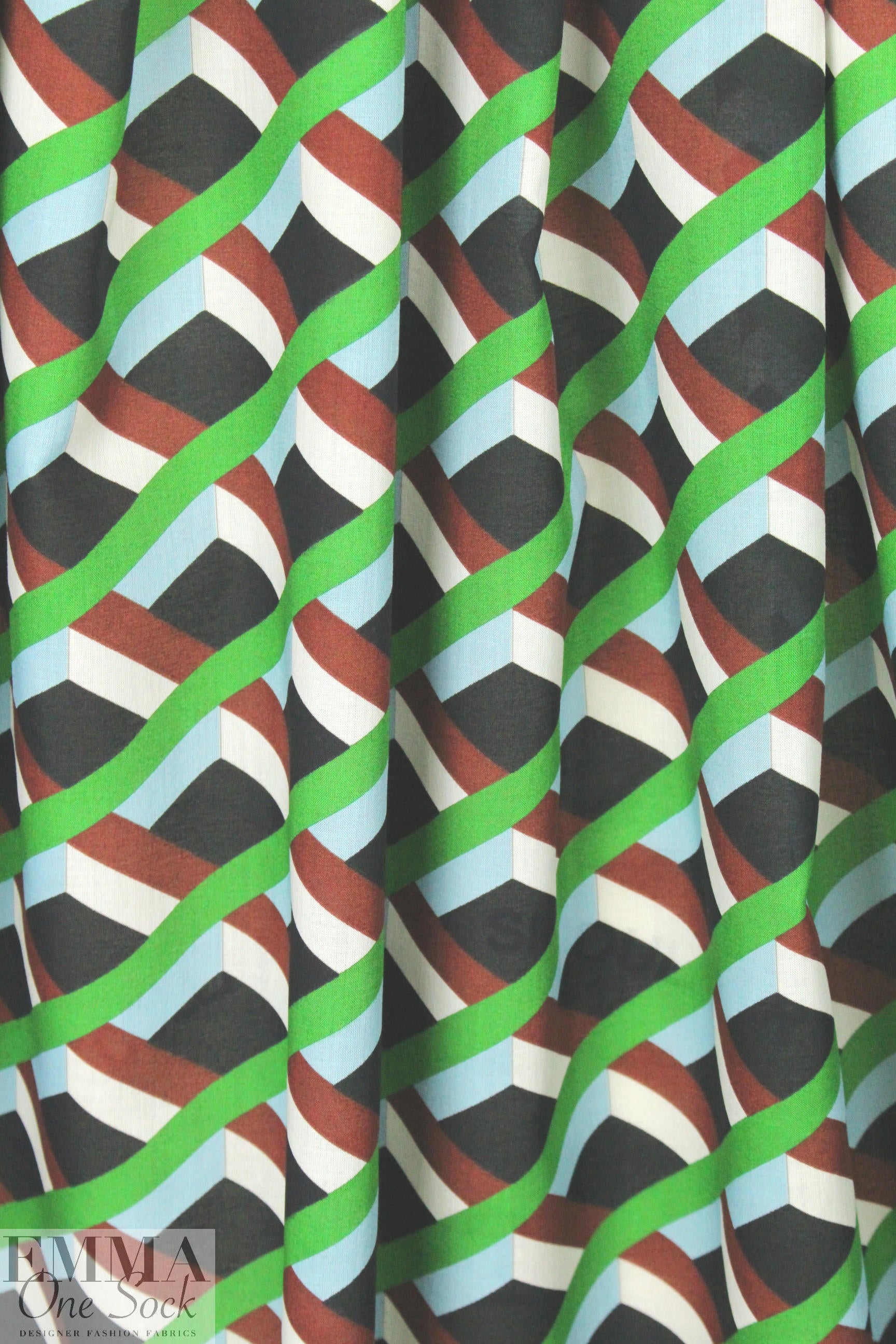 Italian 3-D graphic cotton voile 2.25 yd