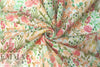 Italian backyard garden on white cotton voile 1.875 yd