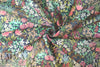 Italian backyard garden on navy cotton voile