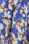Italian 'painterly flowers' silk/viscose satin woven .5 yds