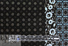 Italian 'flowery graphic' viscose/silk border satin georgette 2 yd