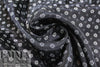 Italian 'flowery graphic' viscose/silk border satin georgette 2 yd