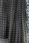 Italian 'flowery graphic' viscose/silk border satin georgette 1.625 yds