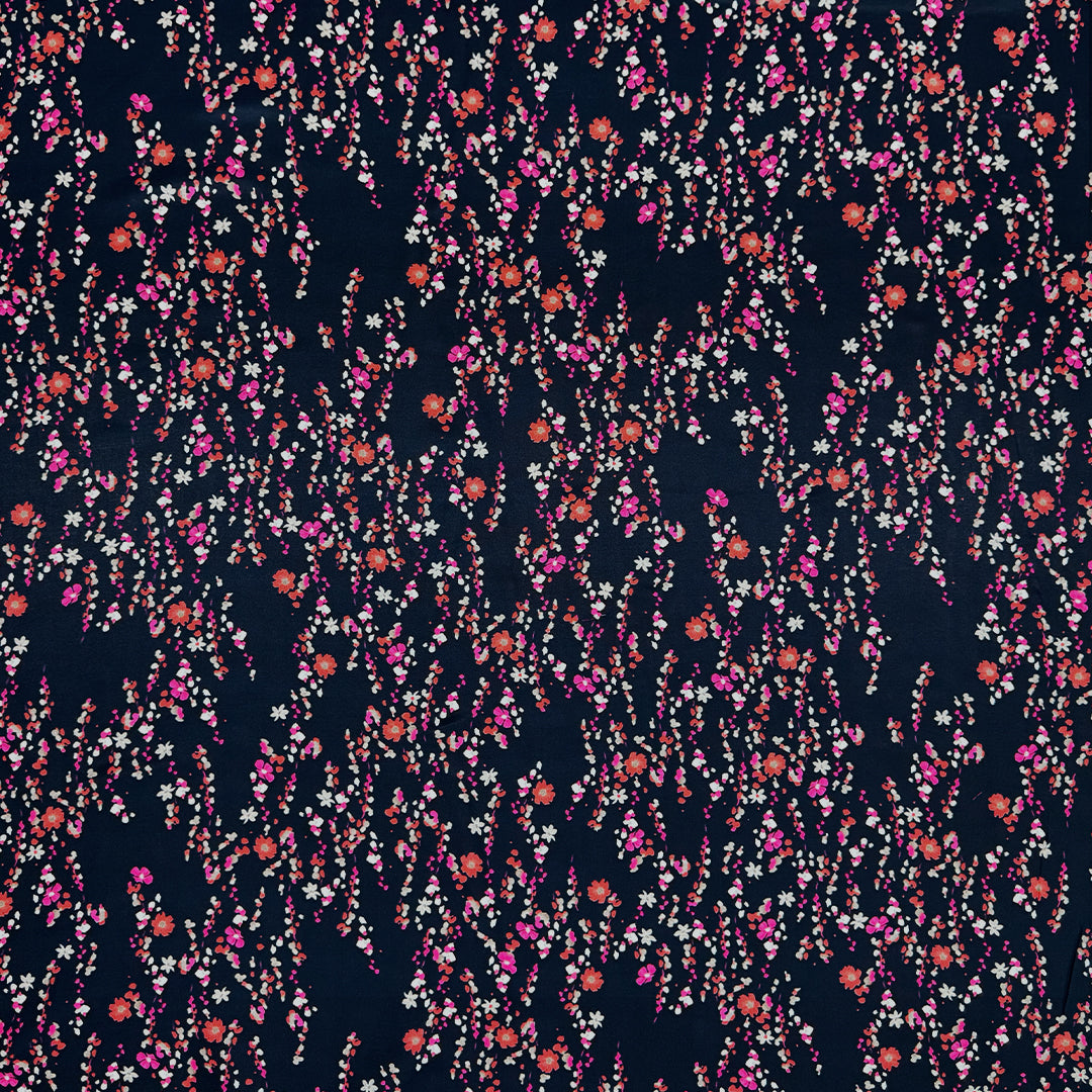Italian deadstock 'floral cascade' silk/viscose blouseweight 1.75 yds