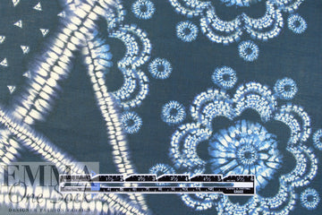Italian batiky patchwork semi-sheer cotton voile 2.375 yds