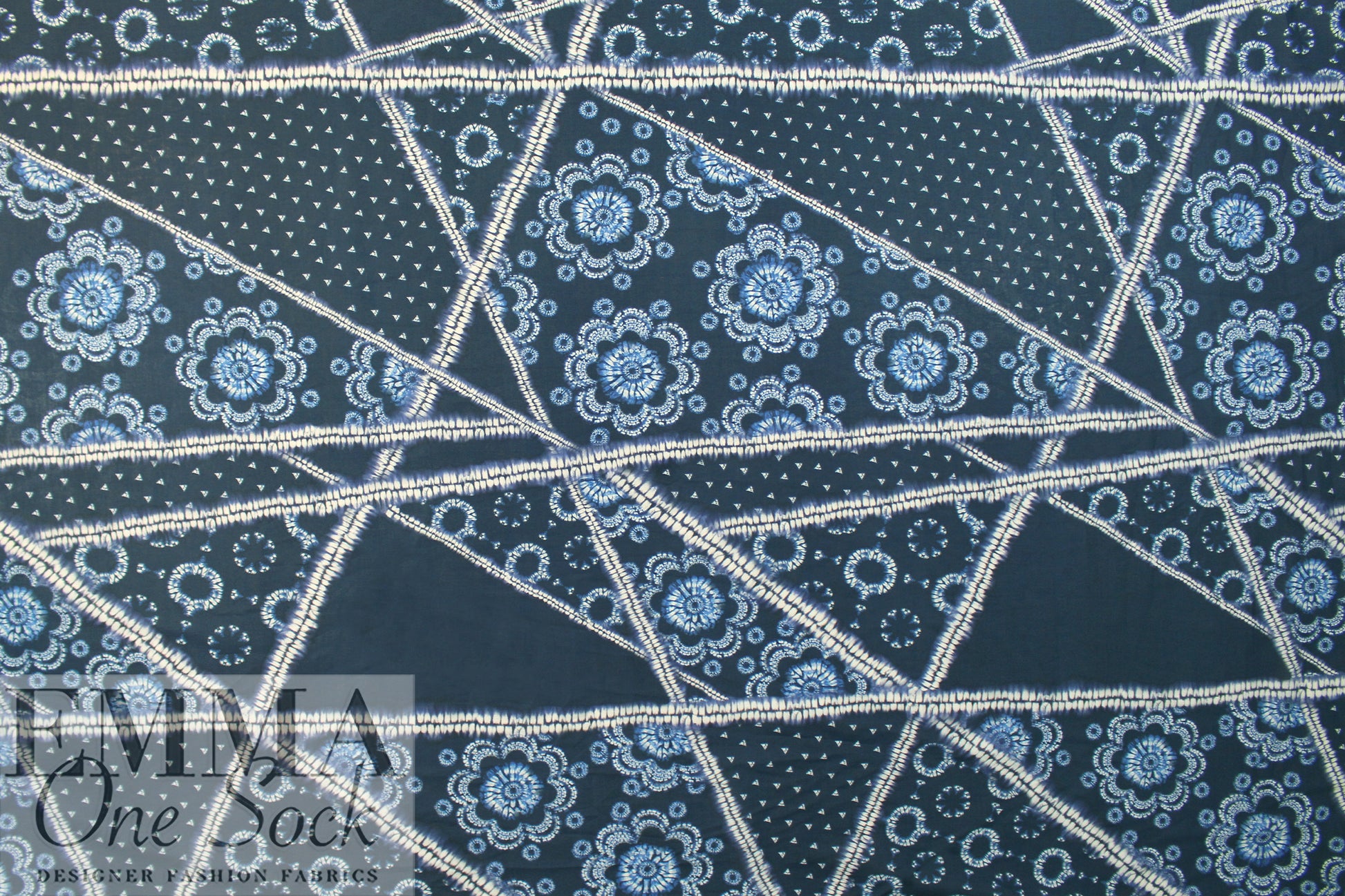 Italian batiky patchwork semi-sheer cotton voile 1.5 yd