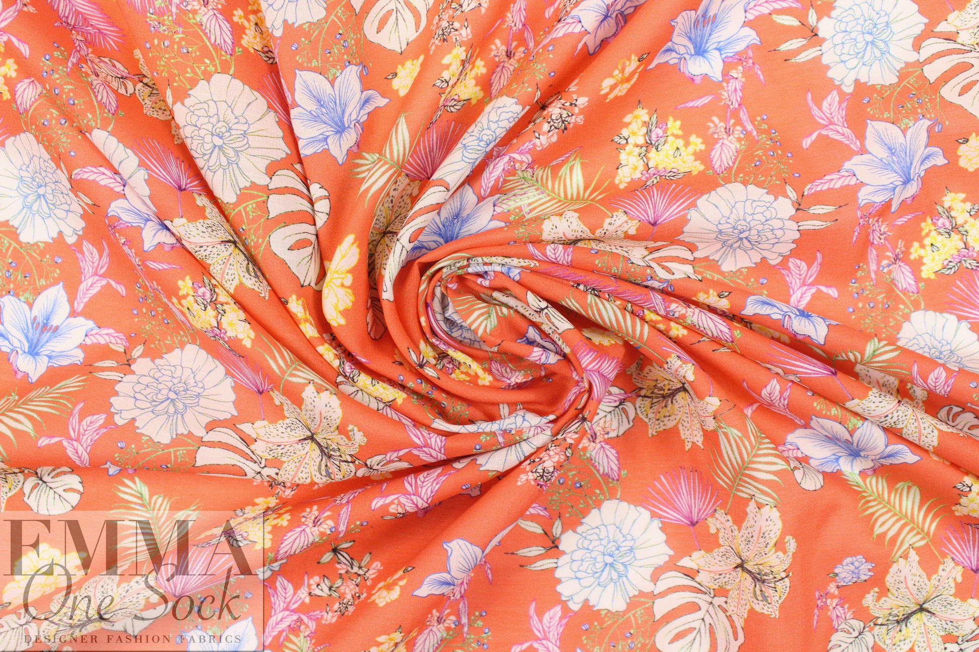 Italian botanical assortment cotton voile