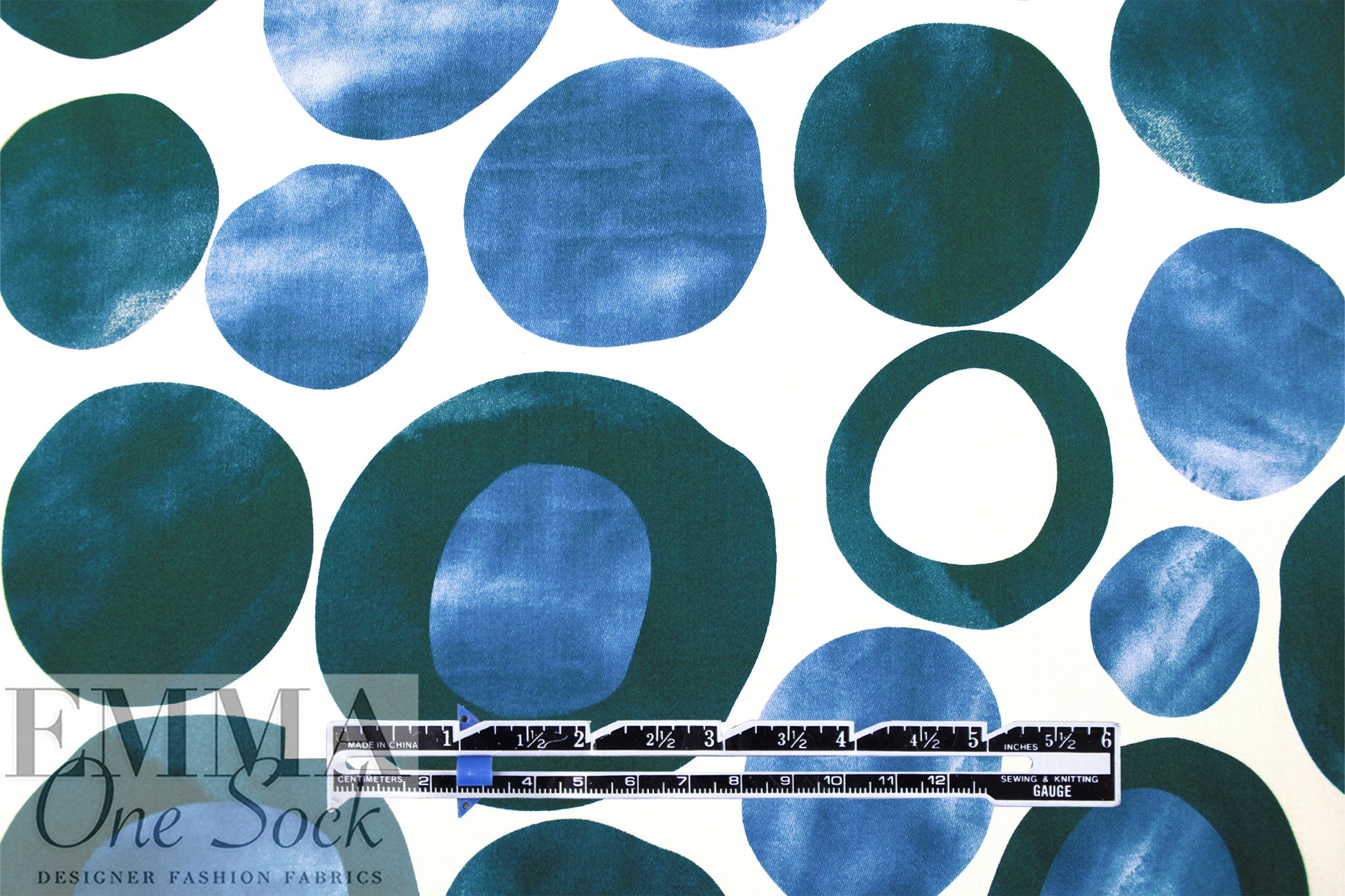 Italian 'painted circles' cotton shirting 1.5 yd