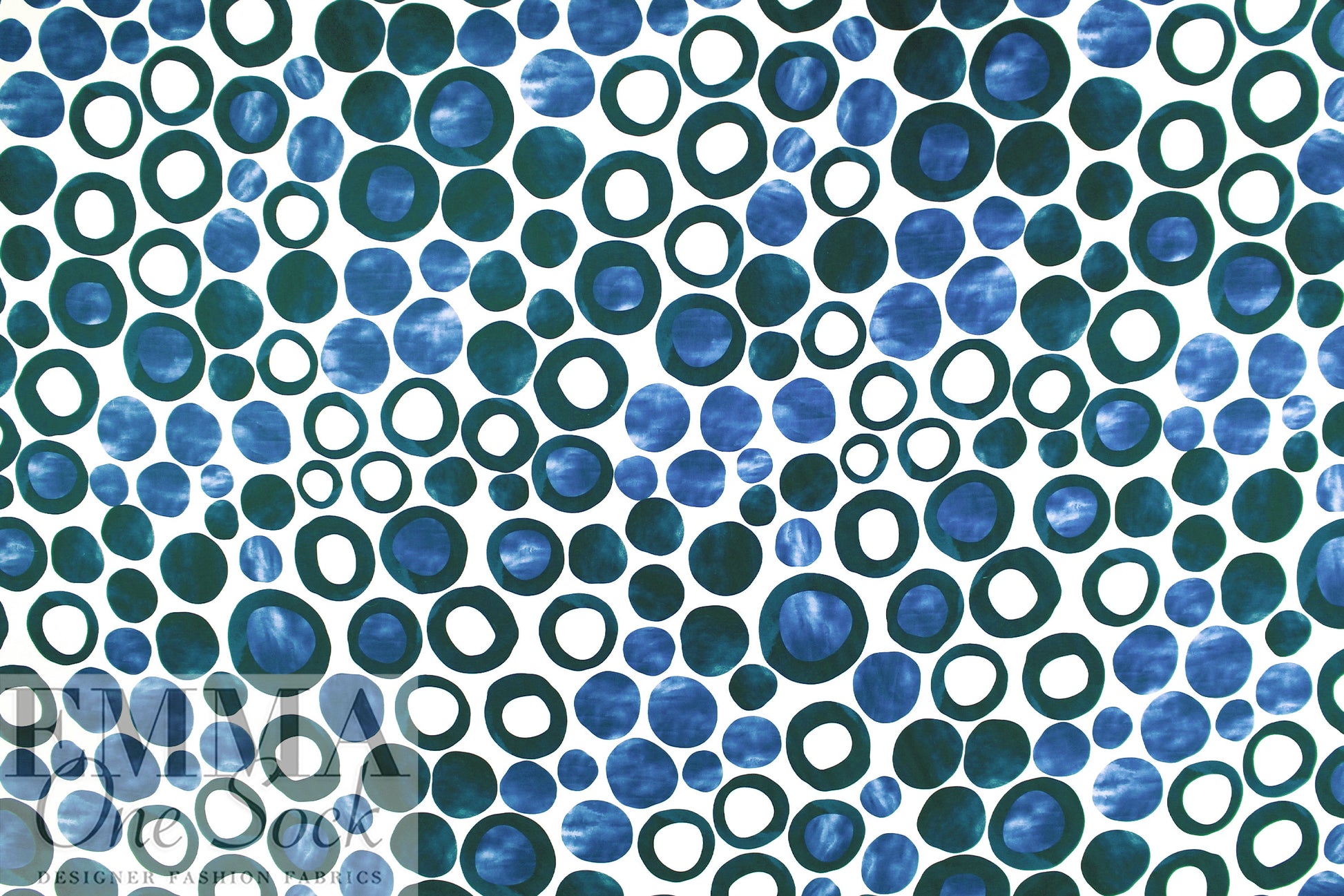 Italian 'painted circles' cotton shirting 1.25 yds