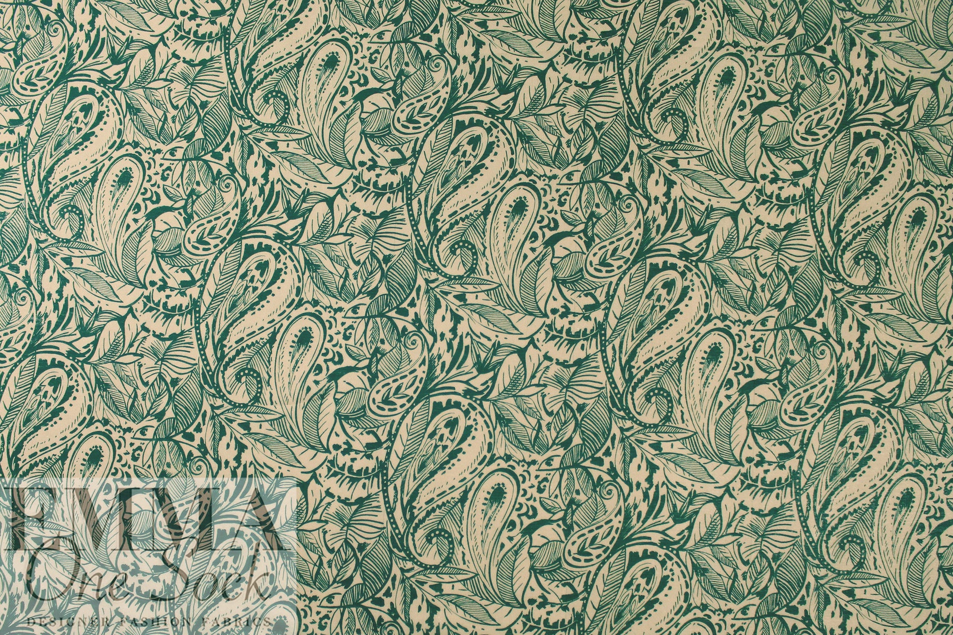 Italian cotton voile vintage botanical print 1.75 yd
