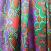 Italian designer deadstock 'royal scroll' silk/viscose voile