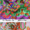 Italian designer deadstock 'royal scroll' silk/viscose voile