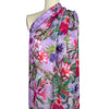 Italian deadstock 'painted floral' silk/viscose satin voile 1.875 yd