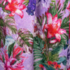 Italian deadstock 'painted floral' silk/viscose satin voile 1.875 yds