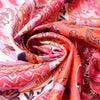 Italian designer deadstock 'splendid scroll' silk/viscose voile .875 yds