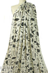 flora/fauna drapey viscose Oeko-Tex woven - black/cream .75 yds