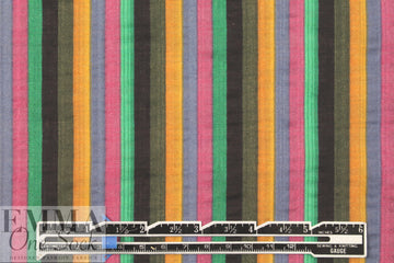 multicolor stripe cotton/rayon voile woven