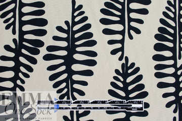 'Matisse' cut-outs Oeko-Tex cert. viscose woven - black/ivory 1.5 yd