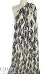 'Matisse' cut-outs Oeko-Tex cert. viscose woven - black/ivory 1.5 yd