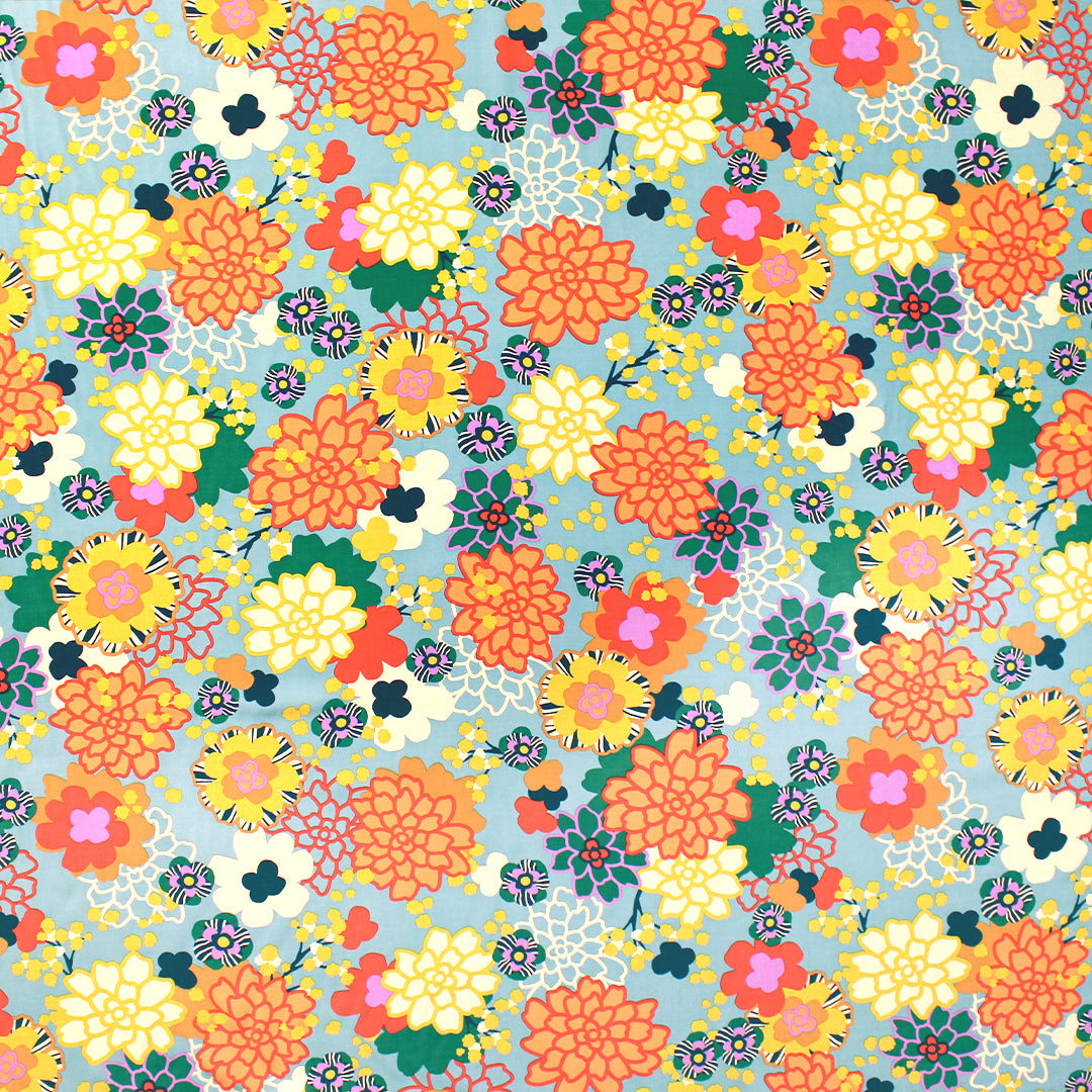 'nostalgic floral' viscose voile woven - Oeko-Tex Cert. 2.125 yds