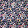 'rain garden' printed rayon poplin - jet black 1.5 yds