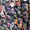 'rain garden' printed rayon poplin - jet black 1.5 yds