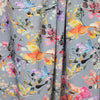'rain garden' printed rayon poplin - cool gray 1 yard