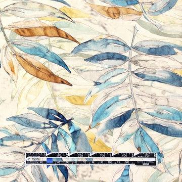 'watercolor floral' printed viscose poplin .5 yds