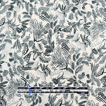 Italian 'botanical in motion' cotton shirting 1.25 yd