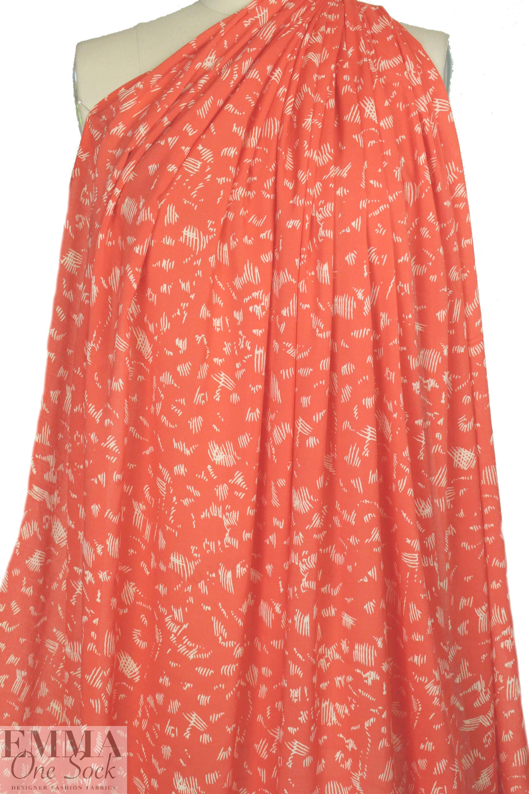 CA designer poppy crosshatch rayon voile