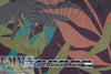 Italian 'field of leaves' cotton voile - olive/teal/light auburn 1.125 yds