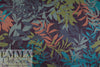 Italian 'field of leaves' cotton voile - olive/teal/light auburn 1.125 yds