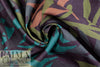 Italian 'field of leaves' cotton voile - olive/teal/light auburn 1.125 yds